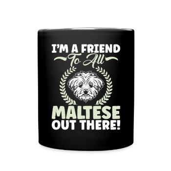 Maltese Owner Gifts - Tasse einfarbig - Schwarz - Vorne