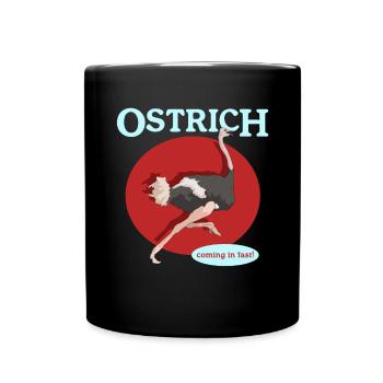 Oiseau autruche | Cadeau d’autruche amoureux des autruches - Mug uni - noir - Devant