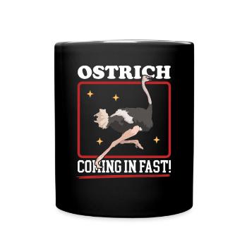 Oiseau d’autruche Autruche Amant Autruche Cadeau - Mug uni - noir - Devant