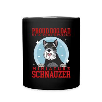 Zwergschnauzer Dad Schnauzer Hundepapa Geschenk - Tasse einfarbig - Schwarz - Vorne