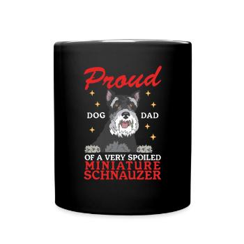 Zwergschnauzer Dad Schnauzer Hunde Geschenk - Tasse einfarbig - Schwarz - Vorne
