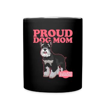 Maman Schnauzer miniature | Schnauzer Dog Mom Cadeau - Mug uni - noir - Devant