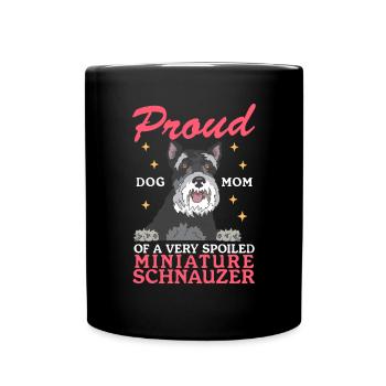 Schnauzer miniature Maman Schnauzer Chiens Cadeau - Mug uni - noir - Devant