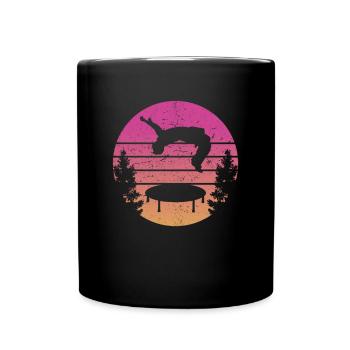 Trampoline Rétro Backflip - Mug uni - noir - Devant