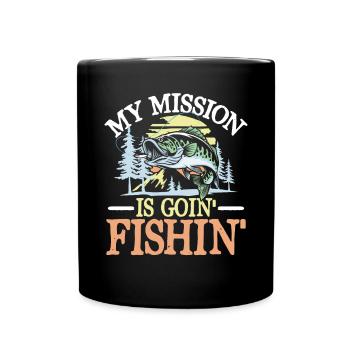 Pêcheurs et pêcheurs dans le sport de la pêche Petri Heil - Mug uni - noir - Devant