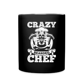 Crazy Bearded Chef Culinary Chef Crazy Chef Restau - Tasse einfarbig - Schwarz - Vorne