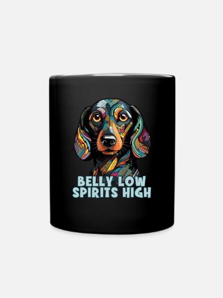 Hunde Spruch Dachshund Design für Hundeliebhaber - Tasse einfarbig - Schwarz