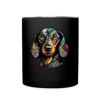 Hunde Spruch Dachshund Design für Hundeliebhaber - Tasse einfarbig - Schwarz - Vorne