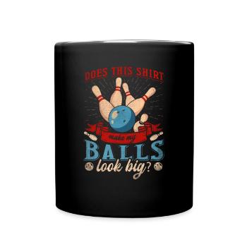 I'd Rather be Bowling retro for Man & Woman - Full Colour Mug - black - Front