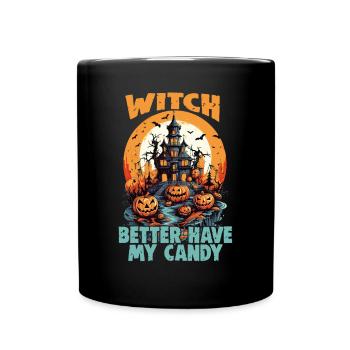 Halloween design for the Halloween party - Full Colour Mug - black - Front