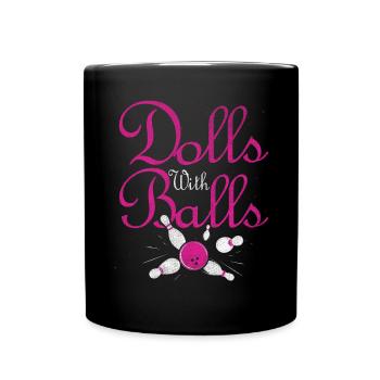 I'd Rather be Bowling retro for Man & Woman - Tasse einfarbig - Schwarz - Vorne