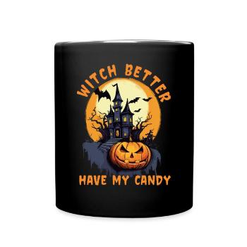 Halloween design für die Halloween Party - Tasse einfarbig - Schwarz - Vorne