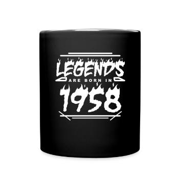 1958 - Jahrgang 1958 - Baujahr 1958 - Tasse einfarbig - Schwarz - Vorne