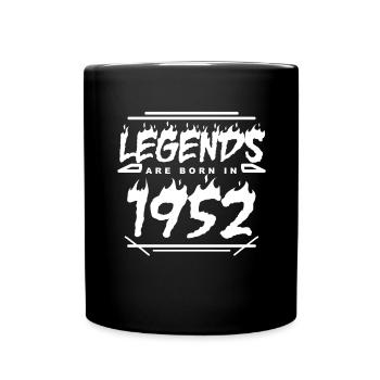 1952 - Jahrgang 1952 - Baujahr 1952 - Tasse einfarbig - Schwarz - Vorne