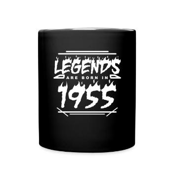 1955 - Jahrgang 1955 - Baujahr 1955 - Tasse einfarbig - Schwarz - Vorne