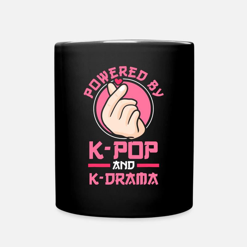 Angetrieben von K-Pop und K-Drama Kpop - Tasse einfarbig - Schwarz