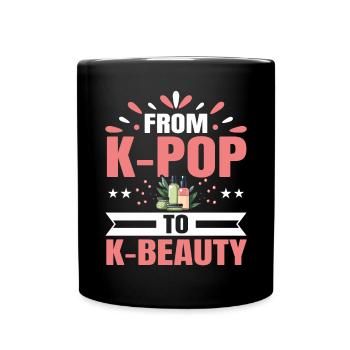 K-Beauty Hautpflege Oppa Korean Beauty Südkorea - Tasse einfarbig - Schwarz - Vorne