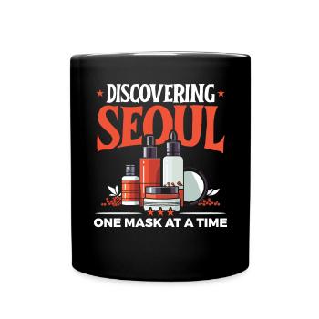 K-Beauty Hautpflege Oppa Korean Beauty Südkorea - Tasse einfarbig - Schwarz - Vorne