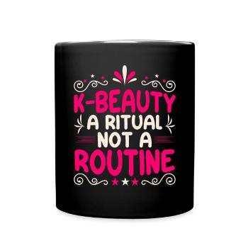 K-Beauty Hautpflege Oppa Korean Beauty Südkorea - Tasse einfarbig - Schwarz - Vorne
