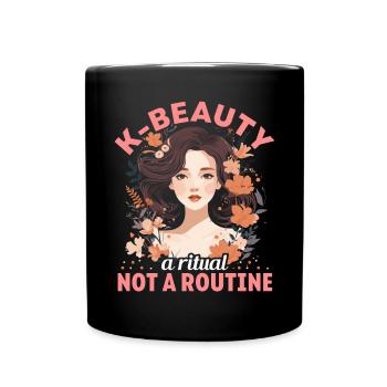 K-Beauty Hautpflege Oppa Korean Beauty Südkorea - Tasse einfarbig - Schwarz - Vorne
