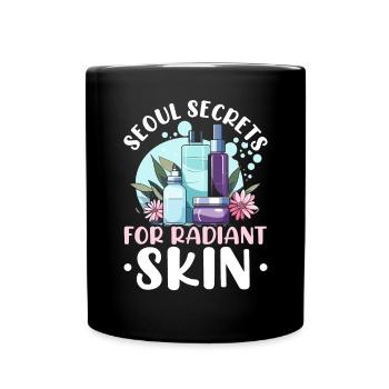 K-Beauty Hautpflege Oppa Korean Beauty Südkorea - Tasse einfarbig - Schwarz - Vorne