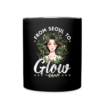 K-Beauty Hautpflege Oppa Korean Beauty Südkorea - Tasse einfarbig - Schwarz - Vorne
