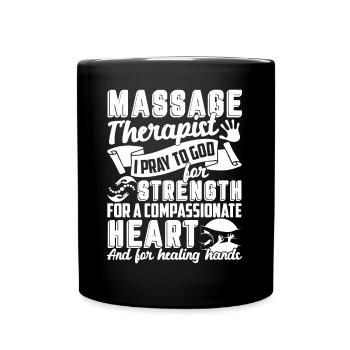Massage Therapist Massage Therapist I Pray To God - Full Colour Mug - black - Front