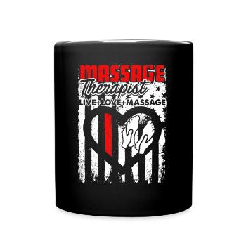 Massage Therapist Live Love Massage - Full Colour Mug - black - Front