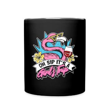 Oh sirotez que c’est un voyage entre filles - Mug uni - noir - Devant