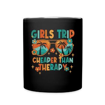 Girls Trip Summer Vacation - Full Colour Mug - black - Front