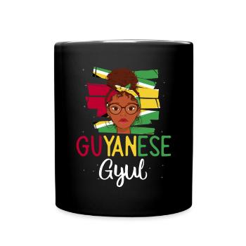 Guyana Flag Guyanese Guyana - Full Colour Mug - black - Front