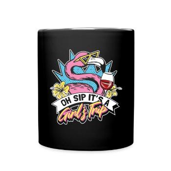 Oh sirotez que c’est un voyage entre filles - Mug uni - noir - Devant