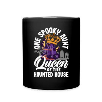 Un costume d’Halloween rétro de tante effrayant - Mug uni - noir - Devant