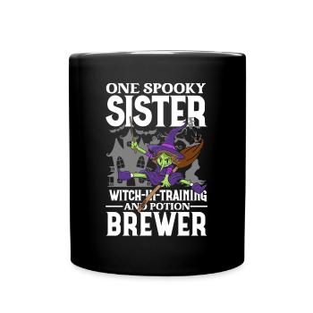 Un costume d’Halloween rétro effrayant de sœur - Mug uni - noir - Devant