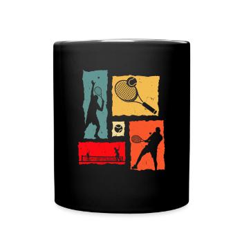Tennis Rétro - Mug uni - noir - Devant