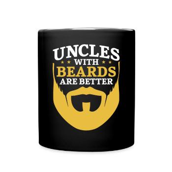 Amant barbe Homme barbu Oncle - Mug uni - noir - Devant