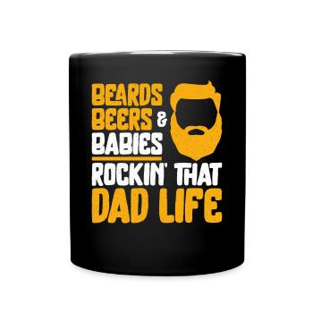 Beard Lover Bearded Man Dad Ginger - Tasse einfarbig - Schwarz - Vorne