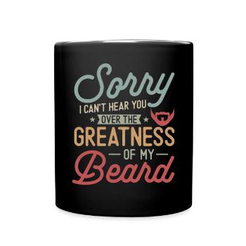 Amant barbe Homme barbu Désolé je - Mug uni - noir - Devant