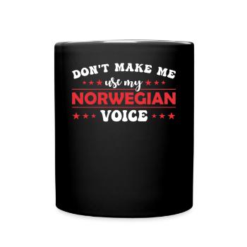 Ne me forcez pas à donner ma voix norvégienne - Mug uni - noir - Devant