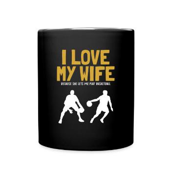 J’aime ma femme Basketball Joueur de basket-ball - Mug uni - noir - Devant