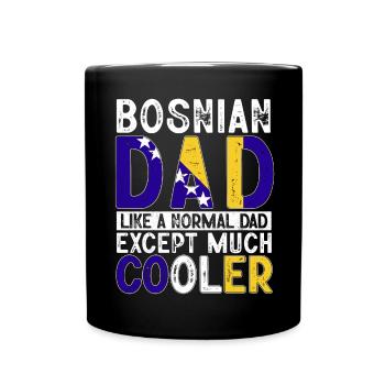 Bosnien und Herzegowina Flagge Bosnien - Tasse einfarbig - Schwarz - Vorne