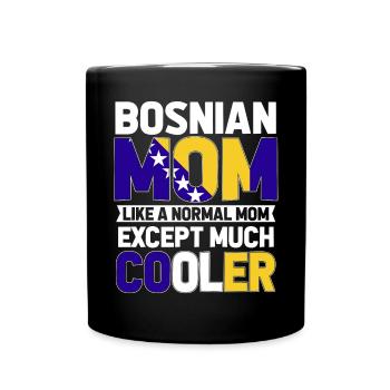 Bosnien und Herzegowina Flagge Bosnien - Tasse einfarbig - Schwarz - Vorne