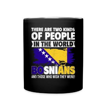 Bosnien und Herzegowina Flagge Bosnien - Tasse einfarbig - Schwarz - Vorne