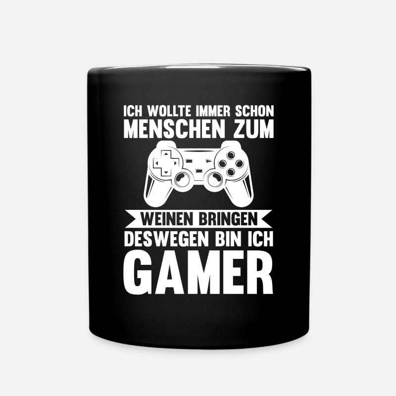 Zocker Zocken Gamer - Tasse einfarbig - Schwarz