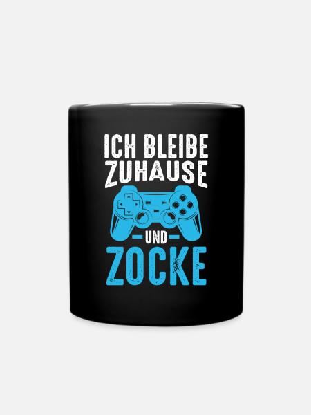 Zocker Zocken Gamer - Tasse einfarbig - Schwarz