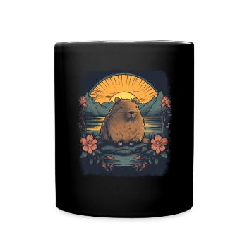 Capybara Cadeau Capybara - Mug uni - noir - Devant