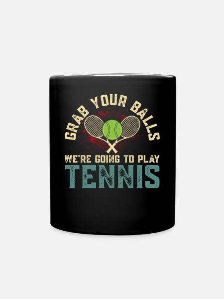Tennis - Tasse einfarbig - Schwarz