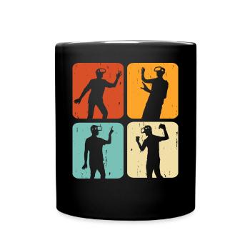 VR Virtuel Reality - Tasse einfarbig - Schwarz - Vorne