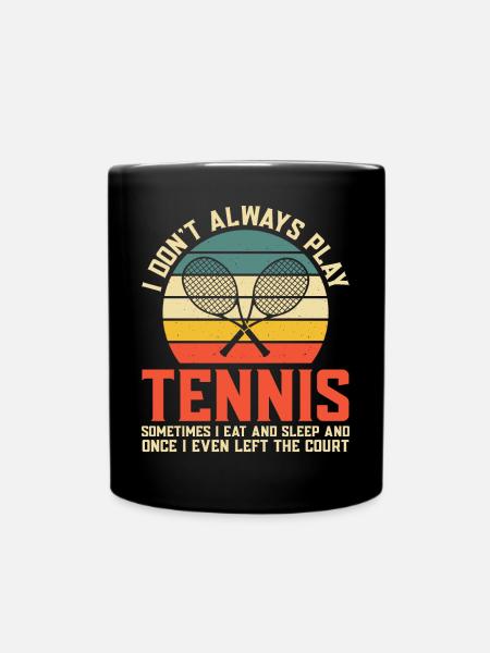 Tennis - Tasse einfarbig - Schwarz