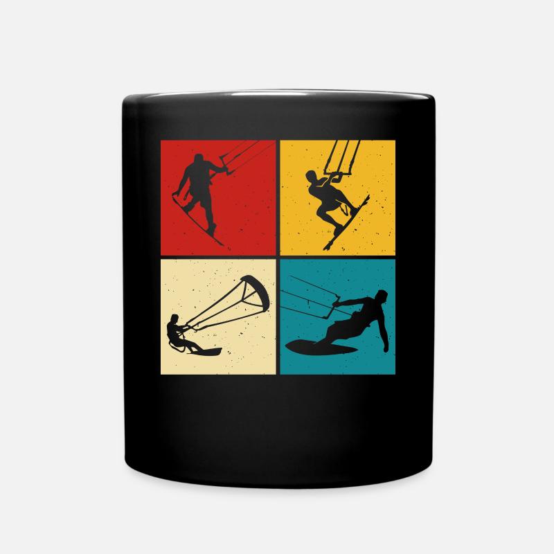 Kitesurf Kitesurfer Kiteboard - Mug uni - noir